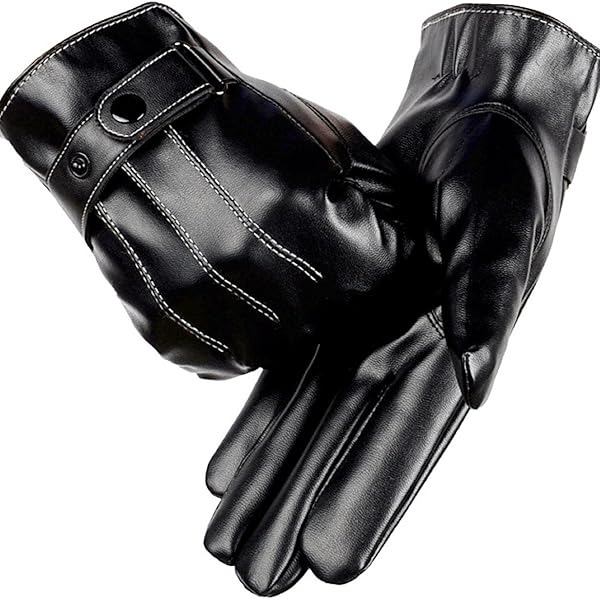 Amazon | 黒手袋 メンズ 革 レザー グローブ 防寒 裏起毛 スマホ